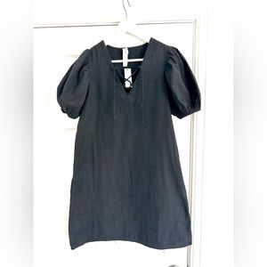 $110 Amadi Anthropologie Black Mini Dress XL NWT